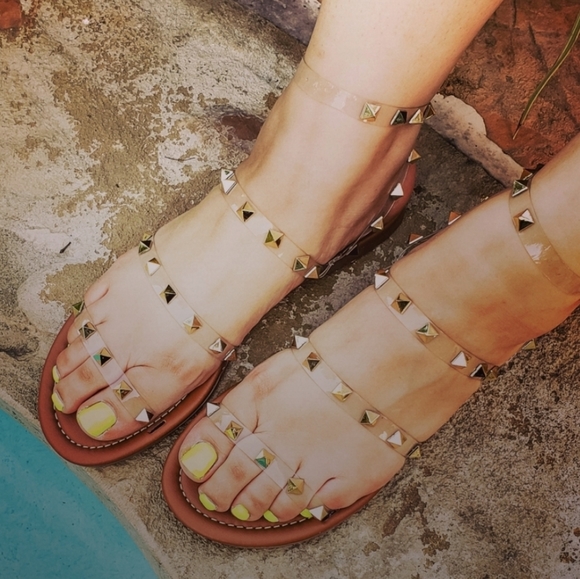 Studded sandels clear size 8 - Picture 6 of 6